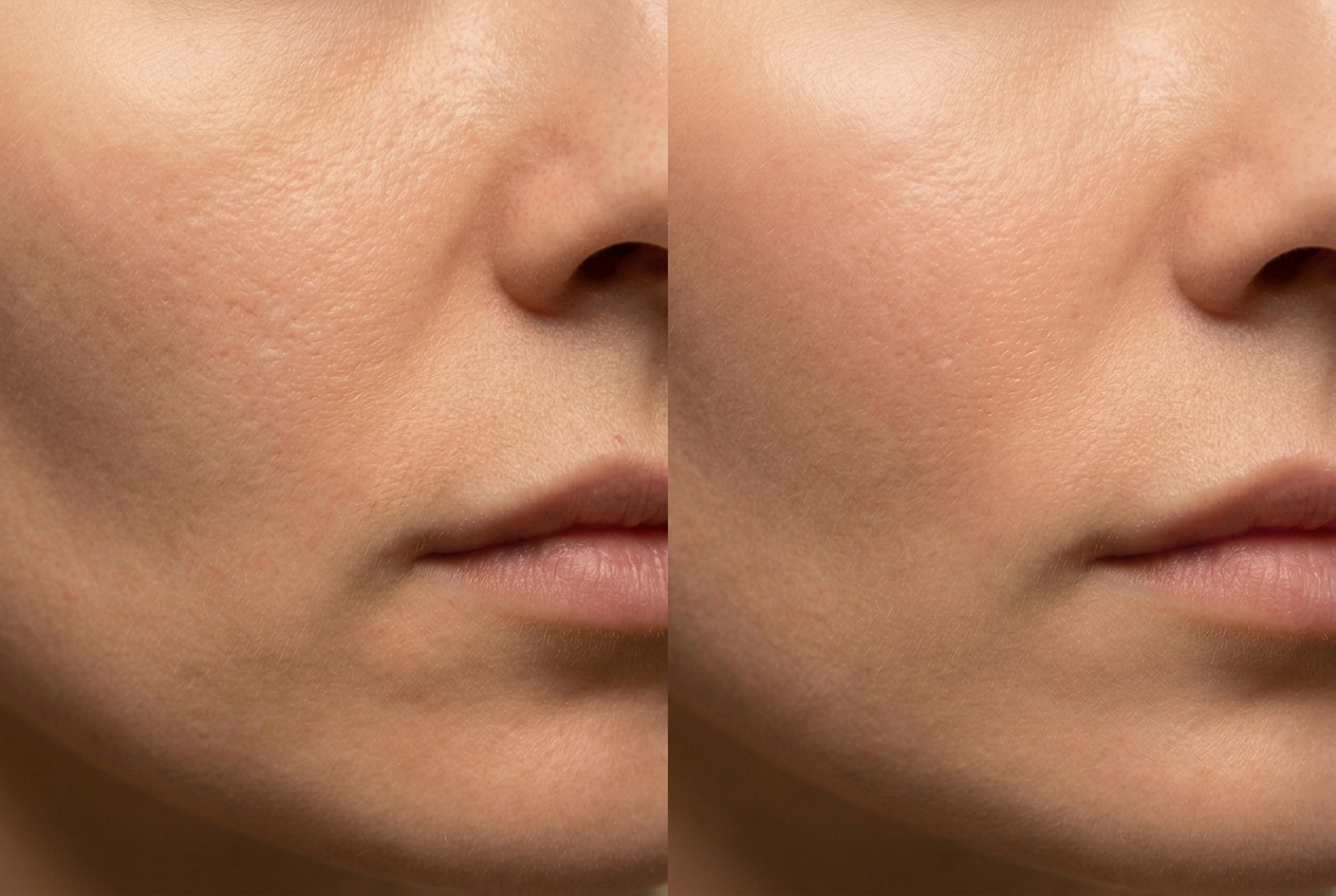 Before and after comparison for Cheek Filler