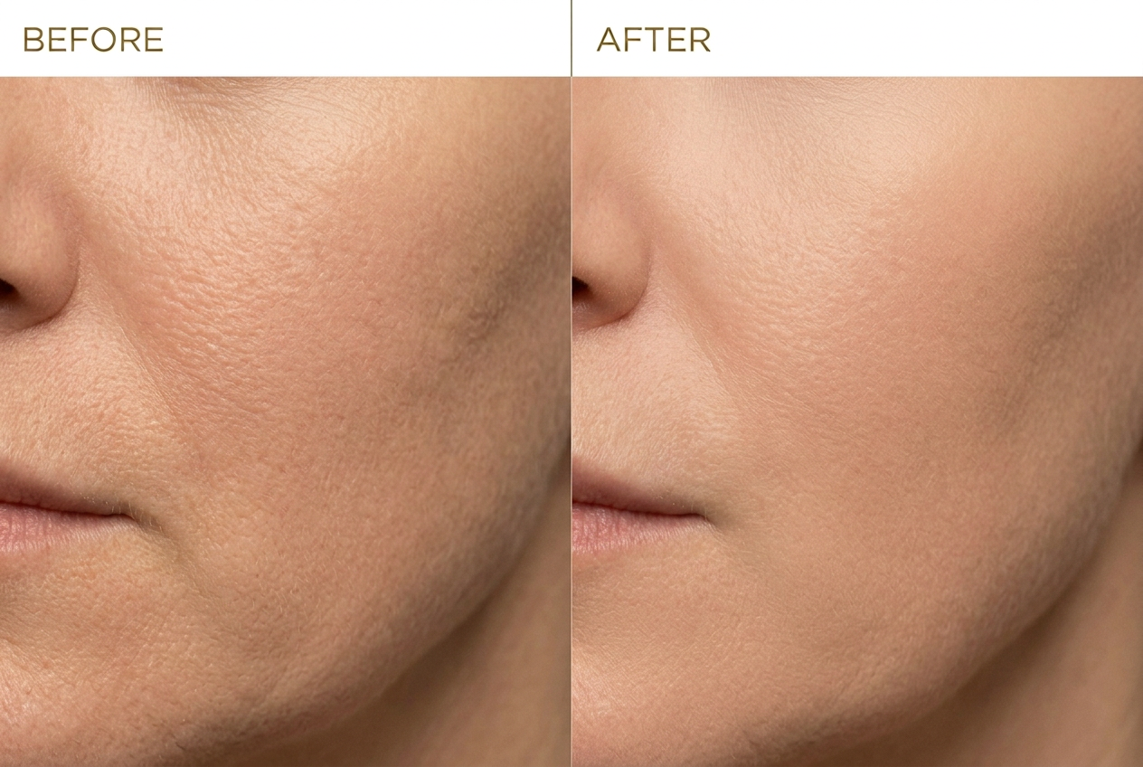 Before and after comparison for Under-Eye Botox & Filler